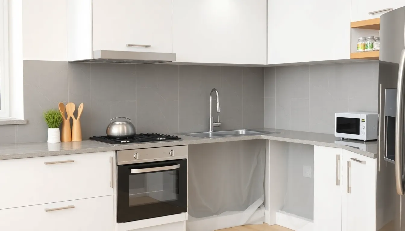 Kitchen water damage refurbishment